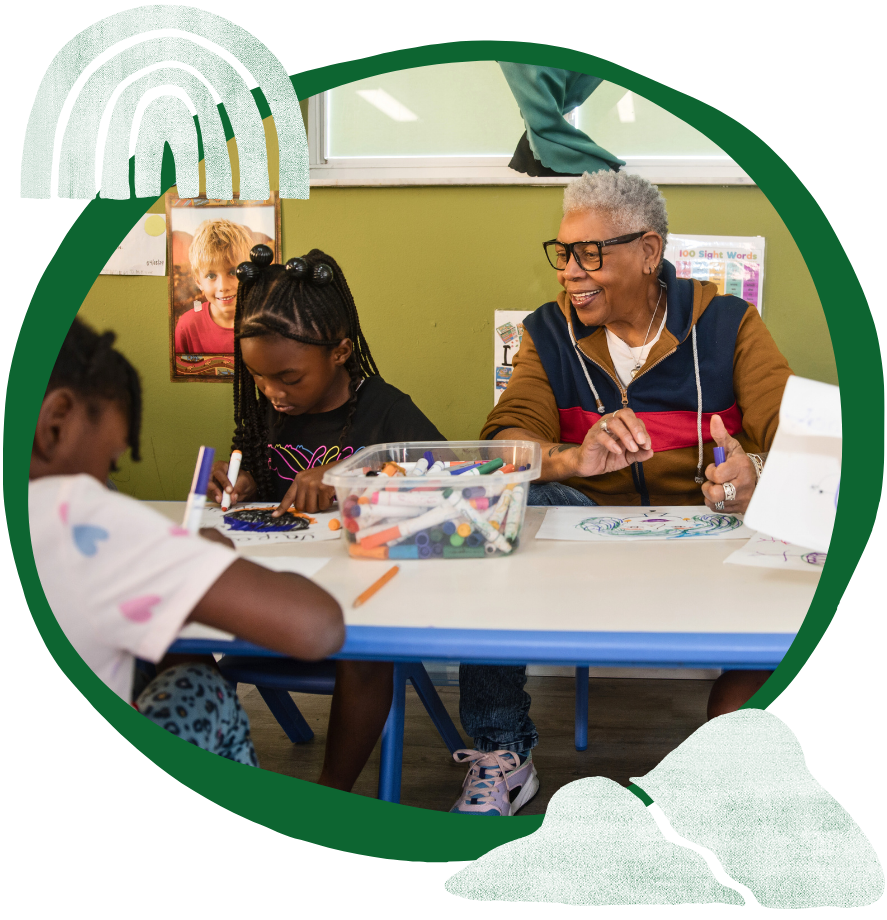 Caring teacher supporting student 